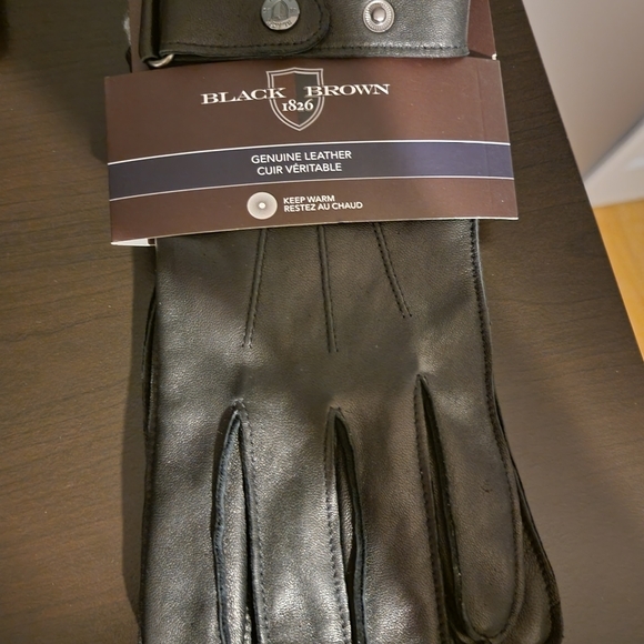 Black and Brown Other - Brand new mens large black leather gloves